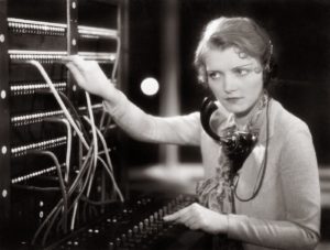 transatlantic telephone woman